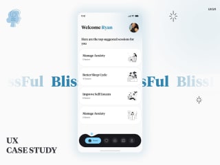 BlissFul - Mental Health App (UX & UI Case Study)
