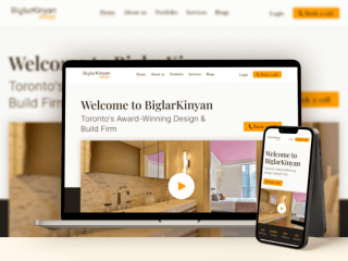 Interior design firm website design