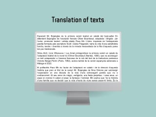 Catalan - Spanish text translation