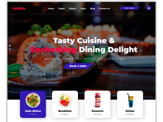 Sushi restaurant figma design