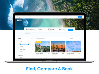 You can find, compare, and book! - Booking web design