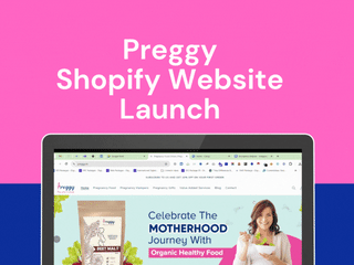 Preggy Shopify website 
