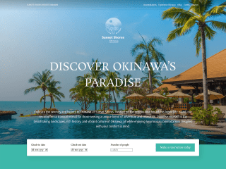 Sunset Shores Okinawa Resort Landing Page