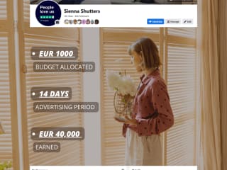 Facebook Ad Campaign Management for Sienna Shutters