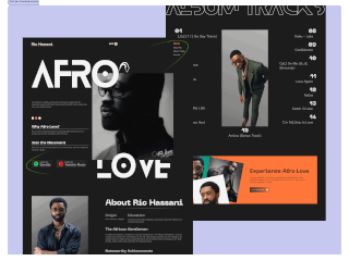  Afro Website for Ric Hassani(Concept)