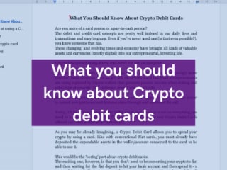 💳 Crypto debit cards