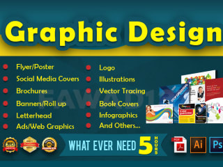 I will be your professional graphic designer