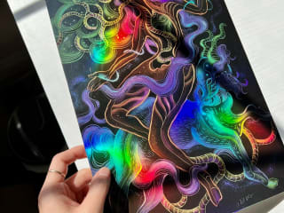 Holographic art prints available on Etsy!!