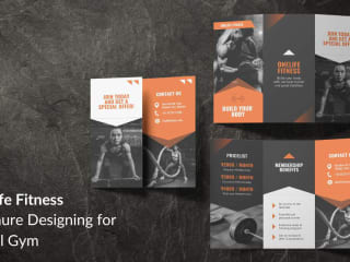 Brochure designing of a local Gym