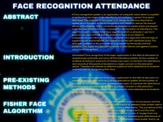 Poster Design -Face Recognition Attendance.