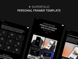 Superfolio - Portfolio Framer Website design