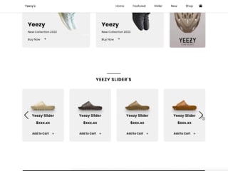 Yeezy's Landing Page