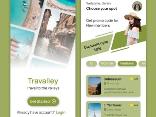 Travelly Mobile App Design 