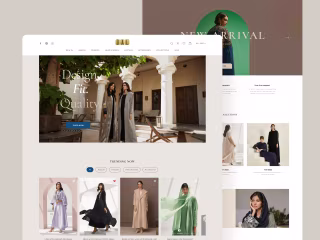 Website design for luxury fashion brand