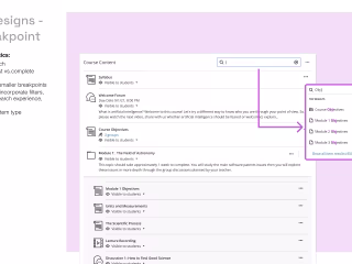 Course Content LMS - Search Experience Redesign