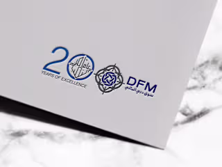 20th Anniversary logo design for Dubai Financial Market