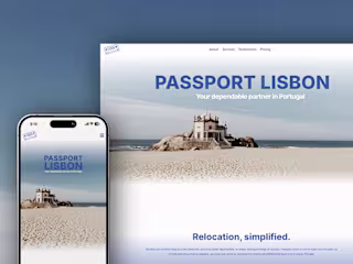 FRAMER LANDING PAGE + BRANDING :: PASSPOR TLISBON