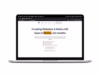 A minimalist and sleek landing page to convert clients.