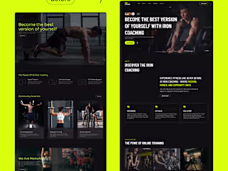 Iron Coaching Fitness Landing Page | Redesign