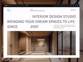 Interior Studio | UX/UI Design | Website