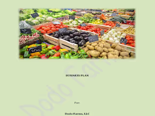 Business Plan for Dodo Farms, LLC