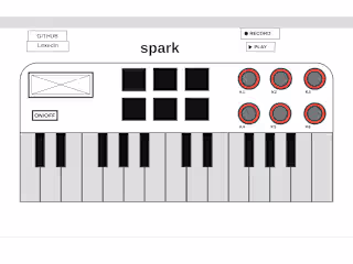 Spark: A synthesizer keyboard.