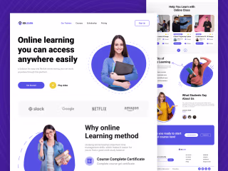 E-Learning Website UI Design