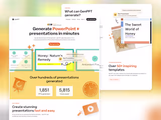 GenPPT - Landing Page Design for AI Generation Platform