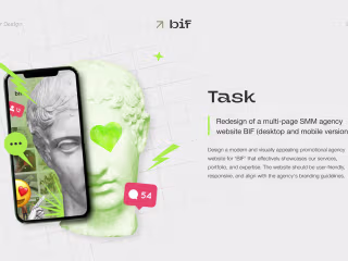 Promotion Agency "bif" Landing page on Behance