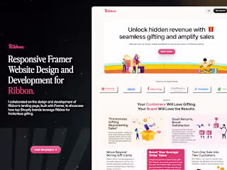 Ribbon Landing Page Design and Development