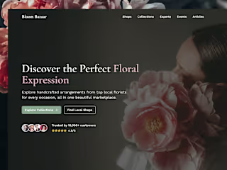 Bloom Bazaar website