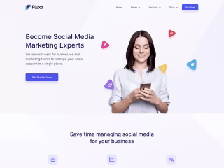 Fluxo - Social Media Marketing Website Template
