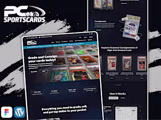 Custom WordPress Website for Sports Card Platform