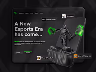 Esport Landing Page and branding design