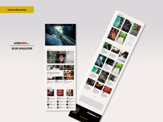Blog Magazine UI design
