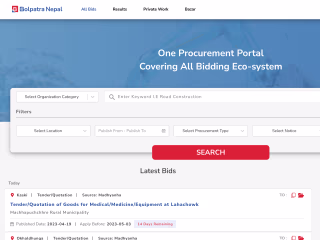 Tender in Nepal | Bolpatra Nepal
