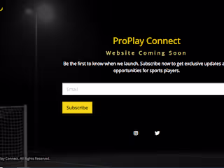Sports Community Website (Phase 1 – Coming Soon Page)