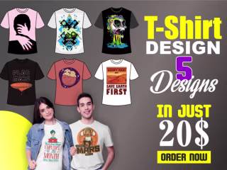 I will do bulk tshirts designs for print on your tshirt business