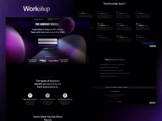 Workshop, Newsletter & Course Landing Page for Automated AI