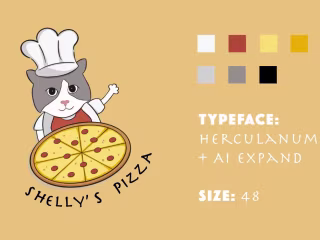 SHELLY'S PIZZA Logo and Series Design