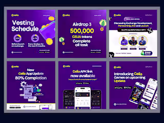 Celia Finance (Web3) Social Media Design Post :: Behance