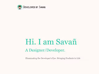 Savan Portfolio