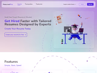 Resume builder website design :: Behance