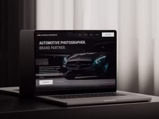 Bold Luxury Automotive Photography One-Page Web Design Concept