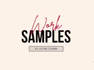 Work Samples - Justine Ecarma
