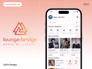 Mobile App Design for Lounge Bridge