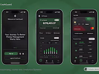 CashGuard Personal Finance App Design.