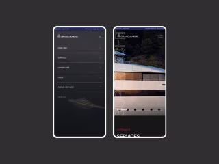 Custom UX/UI design for Orams Marine