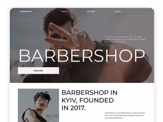 Landing Page Barbershop on Behance