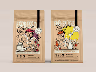 Branding and Label Design Purica Specialty Café.